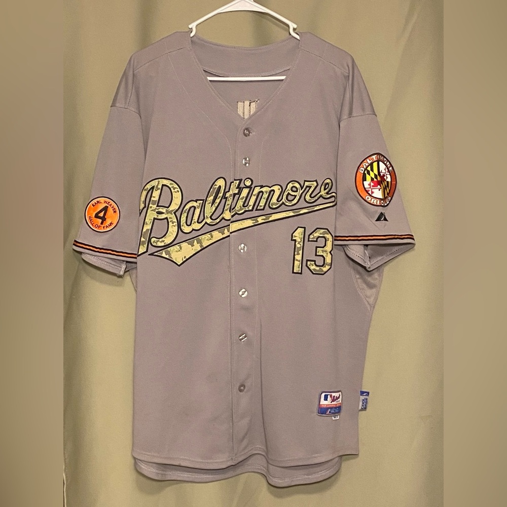 Baltimore Orioles Manny Machado #13 Pa USMC Camouflage Patch Baseball Jersey 52